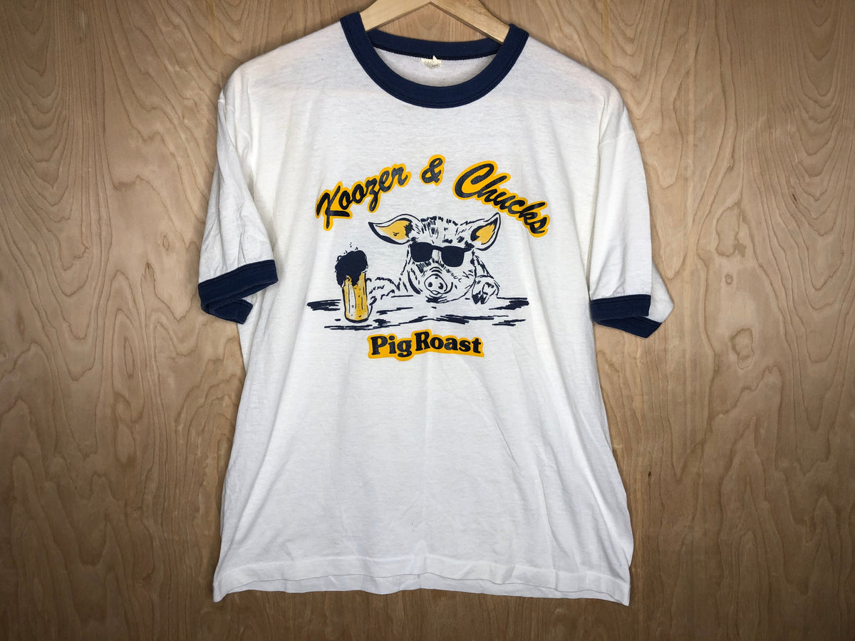 1980’s Koozer & Chucks Pig Roast Ringer - XL product image 1